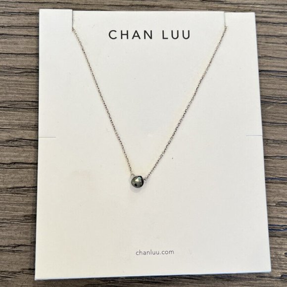 New Authentic Chan Luu Pyrite Teardrop Pendant Necklace - Picture 1 of 4